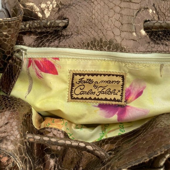 Fatto a Mano By Carlos Falchi faux leather Metalli - Picture 9 of 11